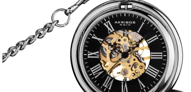 Ceas de buzunar clasic schelet | Akribos XXIV AK609 – Eleganță care bate la timp
