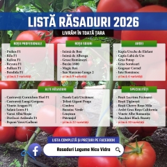 Vand Rasad Rosii Ardei Vinete Castraveti Varza | Rasaduri Legume 2026