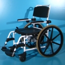 Scaun WC cu rotile din aluminiu