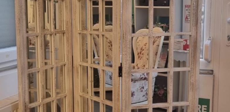 Paravan Vintage Oglinzi Lemn Masiv