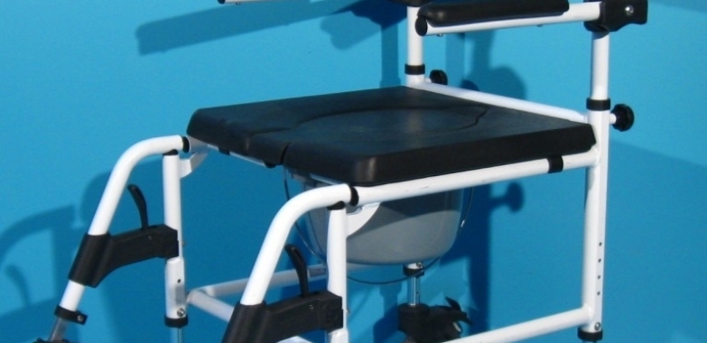 Scaun cu WC si rotile din aluminiu  Mobilex