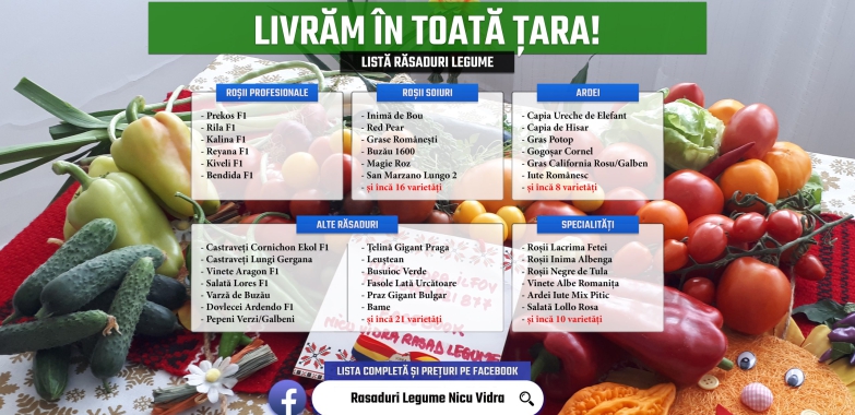 Rasaduri Rosii | Rasad Rosii Ardei Castraveti Vinete | Rasaduri Legume 2025