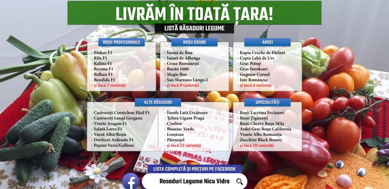 Rasaduri Rosii | Rasad Rosii Ardei Castraveti Vinete | Rasaduri Legume 2026