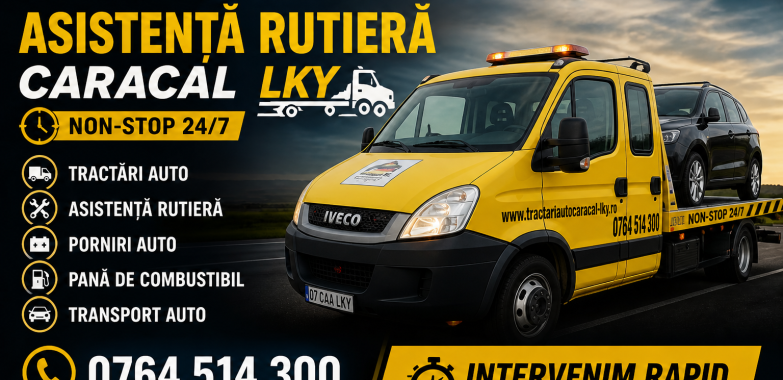 Tractari Auto si Asistenta Rutiera LKY 24/7  | Interventii Rapide Caracal, Olt