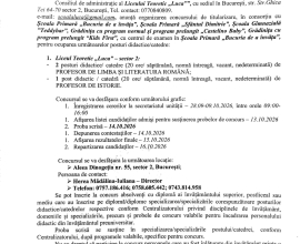 Anunt concurs titularizare