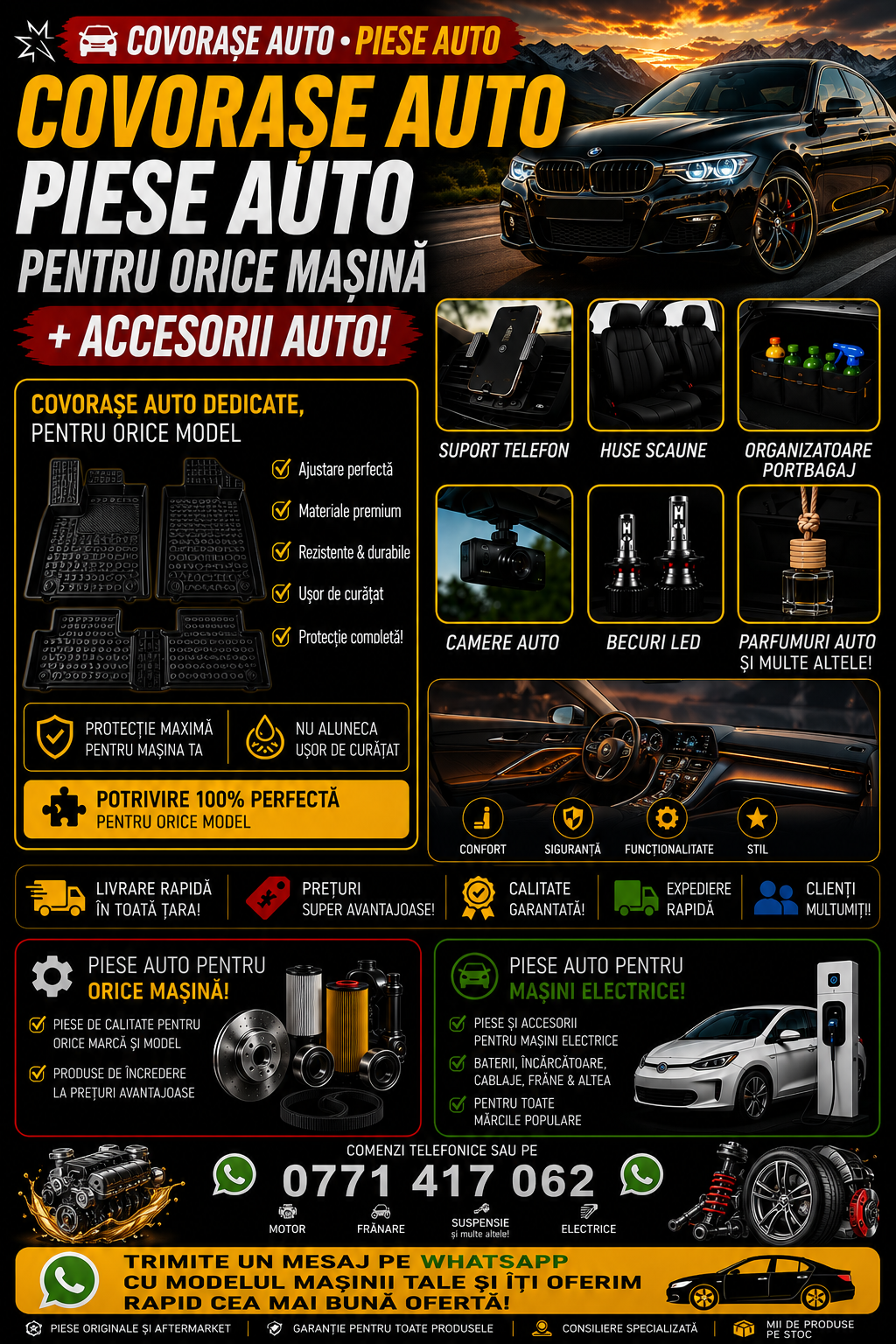 PIESE & ACCESORII AUTO PENTRU ORICE MARCĂ ȘI MODEL