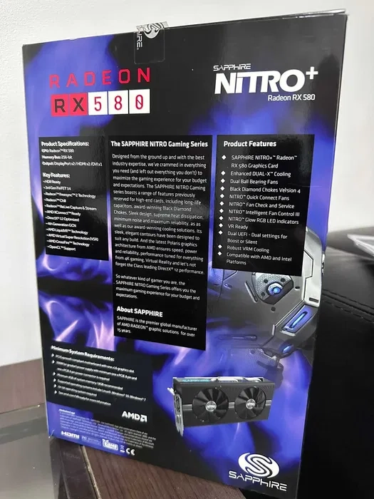 Placa video Sapphire Radeon RX 580 NITRO+ 8GB GDDR5 256-bit