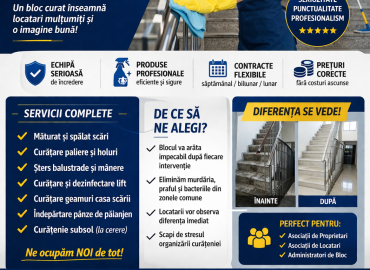 Servicii de curățenie pentru scări de bloc și Asociații de Proprietari – Săcălaz Timiș | DANISTIR & MANU SRL