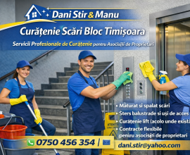 Servicii Profesionale de Curatenie in Asociatii de Locatari Timisoara