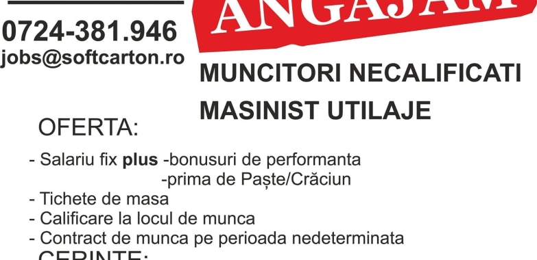 Angajam in sector 4