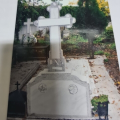 Criptă Cimitirul Bellu Ortodox 2×3=6 mp, poziția 91.bis-25, după intrare în spatele bisericii, la 8m lângă Mausoleul Videanu. 2 locuri, cruce