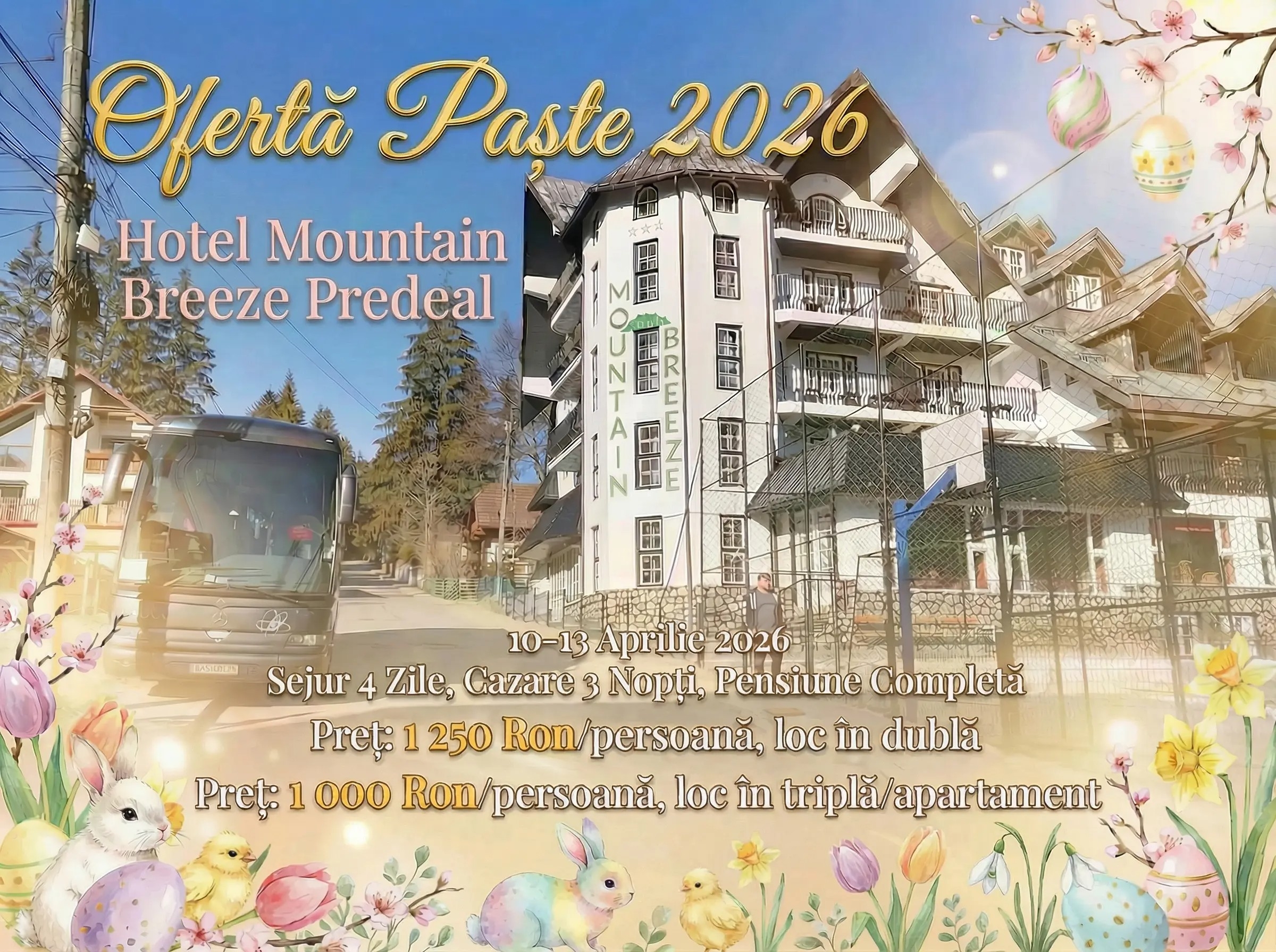 Ofertă de Paști 2026 – Mountain Breeze Predeal