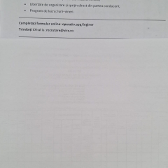 ANGAJĂM: INGINER COORDONATOR TEHNIC