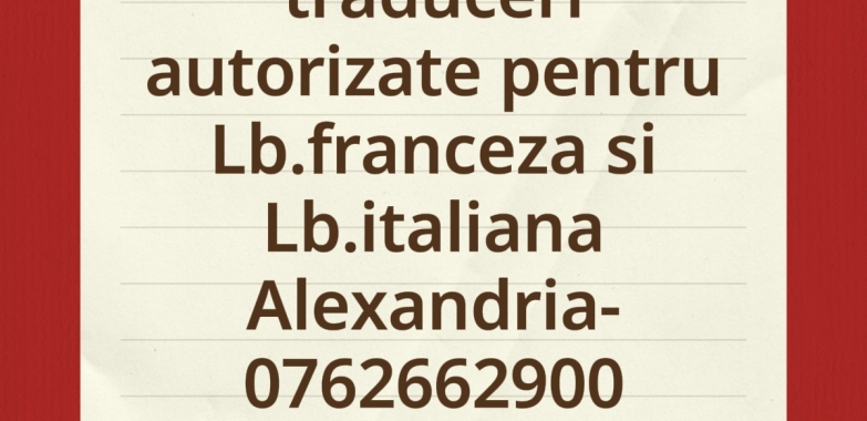 TRADUCERI AUTORIZATE