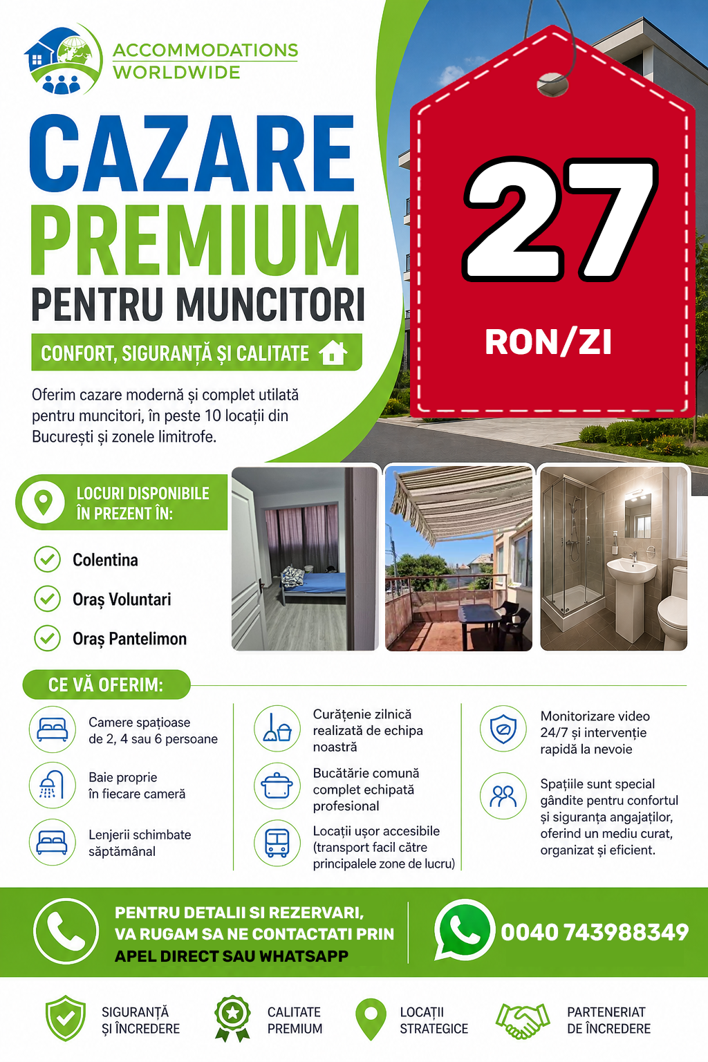 CAZARE PREMIUM PENTRU MUNCITORI – CONFORT, SIGURANTA SI CALITATE