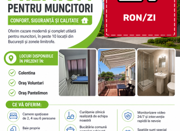 CAZARE PREMIUM PENTRU MUNCITORI – CONFORT, SIGURANTA SI CALITATE