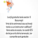 Cursuri de tenis gratuite in august