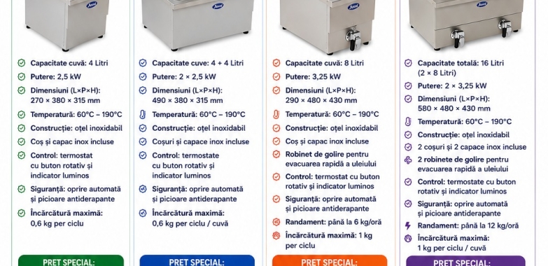 FRITEUZE ELECTRICE PROFESIONALE Horeca Bucuresti