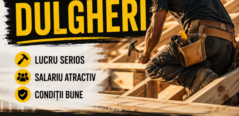 Caut dulgheri pentru munca în construcții!