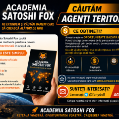 ACADEMIA SATOSHI FOX – CĂUTĂM AGENȚI TERITORIALI