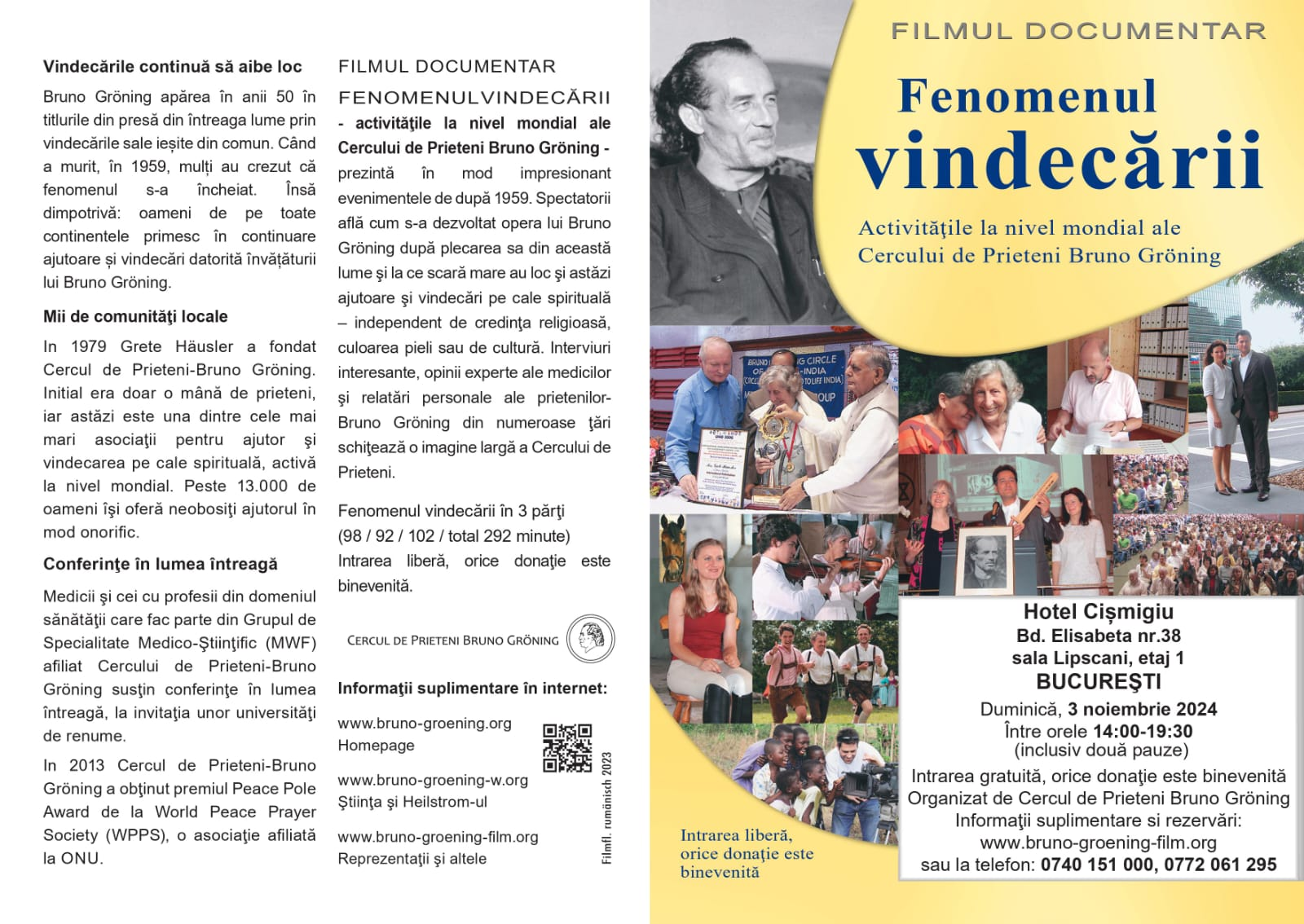 Eveniment – Filmul documentar Fenomenul Vindecarii