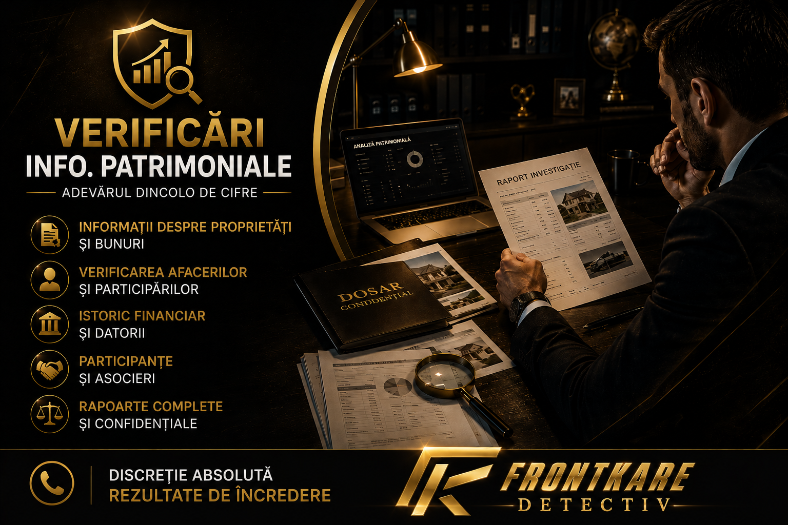 DETECTIV FRONTKARE  DETECTIV PARTICULAR, INVESTIGAȚII PRIVATE