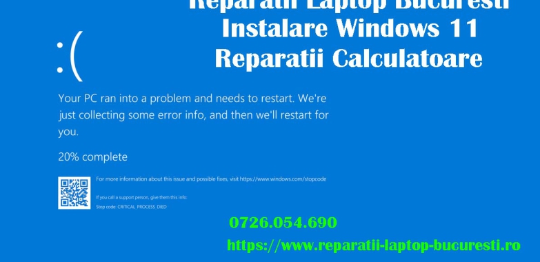 Service laptop Bucuresti Instalare windows 11 la domiciliu
